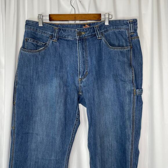 Ridgecut blue jeans work wear carpenters pants 42x32 denim relaxed fit - Picture 2 of 15